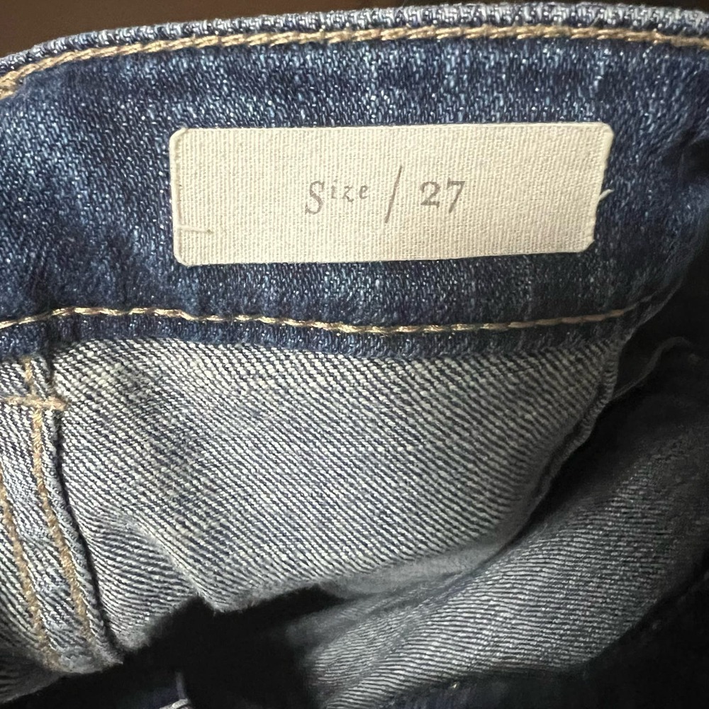 Pilcro Dark Blue Cropped Wide-Leg Jeans - Picture 7 of 8
